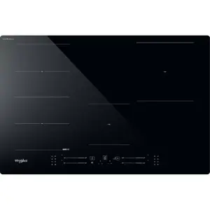 Induction hob Whirlpool WF S1577 CPNE, 80 cm, 4-zone, touch slider, black