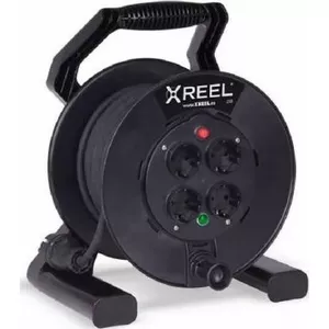 Кабельный барабан PCE Xreel 20м, 4 розетки, 3x2.5мм², IP44