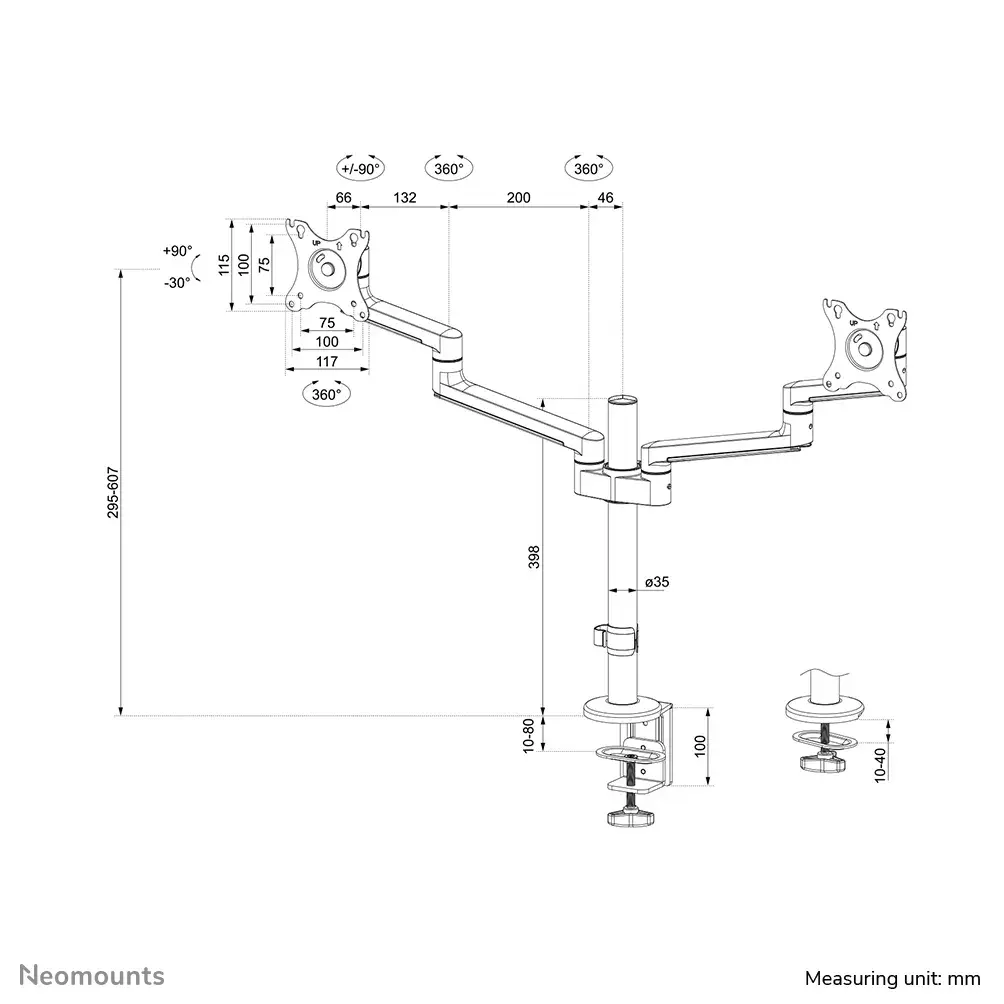 Настольный мониторный кронштейн DS60-425WH2 Photo 20
