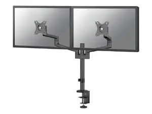 Neomounts DS60-425BL2 Dubultā monitora galda stiprinājums 17-27" ekrāniem melns ar augstuma regulēšanu slīpumu un grozāmību VESA 100x100