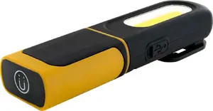 Подвесной рабочий светильник SCHWAIGER WLED0080 с встроенным литиевым аккумулятором, COB LED, черно-жёлтый