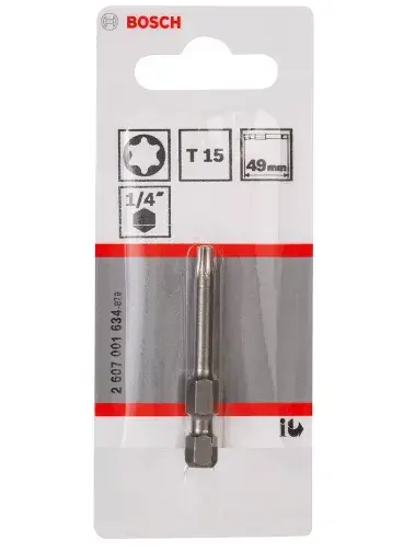 Skrūvgrieža uzgalis Bosch Screwdriver bit extra hard T15 Photo 2
