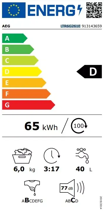 Стиральная машина AEG LTR6G261E Photo 2