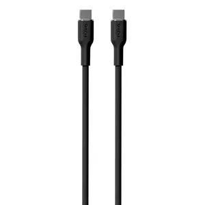 PURO Power and Data Sync SOFT cable USB-C to USB-C 1.5m Black
