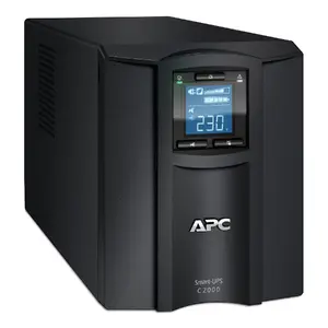 APC Smart-UPS C SMC2000I līnijas interaktīvais UPS 2000VA 1300W tornis 230V ar 6x IEC C13 un 1x IEC C19 kontaktligzdām, AVR, USB, Serial un grafisko LCD