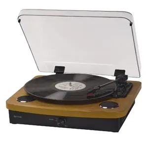 Denver VPL-230LW Black Wood Semi Automatic Turntable 2W RMS