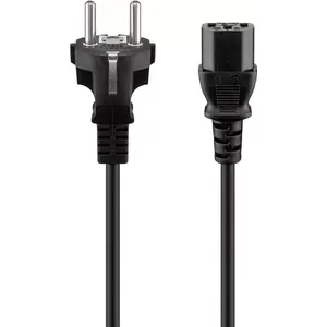 Goobay IEC Cord 2 m Black Power Plug Type F IEC C13 H05VV-F3G