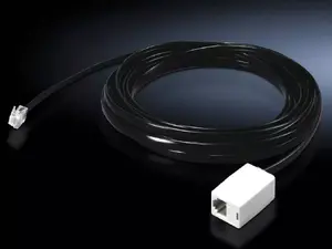 Cable Rittal DK 7320.814, 1 m, RJ-12 to RJ-12, black