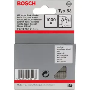 Пакет скоб Bosch Fine Wire Staples Type 53 1 см длина ножки Фиксация