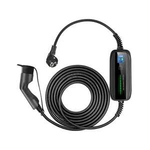 Портативная зарядная станция для электромобиля Extralink BS-PCD030 — 1 фаза 16A 3,6 кВт, Schuko (Type F), кабель 5,5 м, ЖК‑дисплей, 250 В