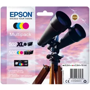Картридж Epson 502/502XL Multipack Sort Желтый Голубой Пурпурный