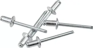 Cauruļu kniedē KWB 407457, alumīnija korpuss, nerūsējošā tērauda krāsa, astes Ø 3,2 mm, garums 6,5 mm, 50 gab.