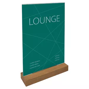 Sign holder Sigel TA256 A4 Acrylic Wood Brown Transparent