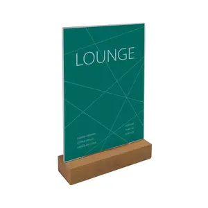 Sign holder Sigel TA254 A5 Acrylic Brown Transparent 150mm 235mm