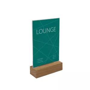 Sign holder Sigel TA252 A6 Acrylic Wood Brown Transparent