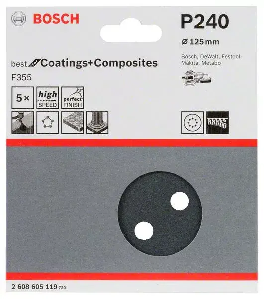 Slīpēšanas loksne Bosch 2 608 605 119 Photo 2