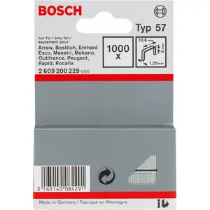 Степлерные скобы Bosch 2 609 200 229 1000 скоб 6 мм