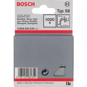 Скобы Bosch 2 609 200 235 упаковка 1000 скоб длина ножки 8 мм