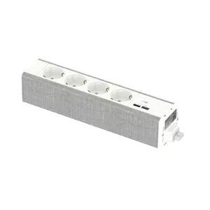 Schneider Electric Unica System+ Modular Unit with 4x Schuko Sockets and USB-A/C Ports, White/Grey