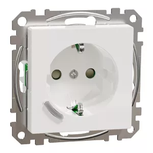 Розетка электрическая Schneider Electric Exxact, 1-местная, 16А, IP20, скрытого монтажа, белая