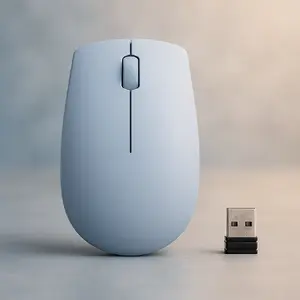 Wireless ambidextrous mouse Lenovo GY51L15679 — Frost Blue, RF 2.4 GHz, 1000 DPI, 3 buttons, AA battery