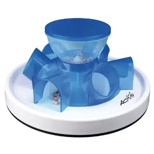 Интерактивная игрушка для животных Trixie TRIXIE 46002 для кошек и мелких собак, диаметр 28 см, высота 140 мм, сине‑белая
