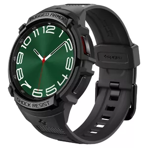 Case Spigen Rugged Armor Pro Black Thermoplastic polyurethane TPU Smartwatch