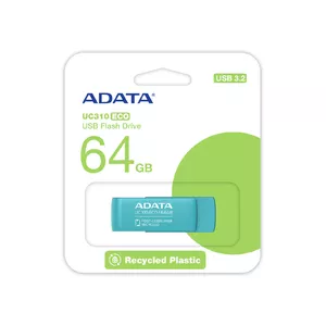 ADATA UC310 ECO USB zibatmiņa 64 GB USB Type-A 3.2 Gen 1 (3.1 Gen 1) Zaļš