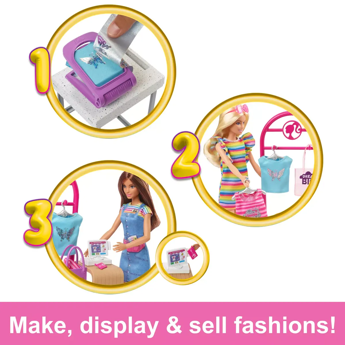 Leļļu veikala komplekts MATTEL Barbie MAKE & SELL BOUTIQUE Photo 6
