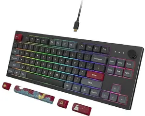 Mechanical Gaming Keyboard Montech MKey TKL Darkness – Gateron Yellow switches, US layout (MK87DY)