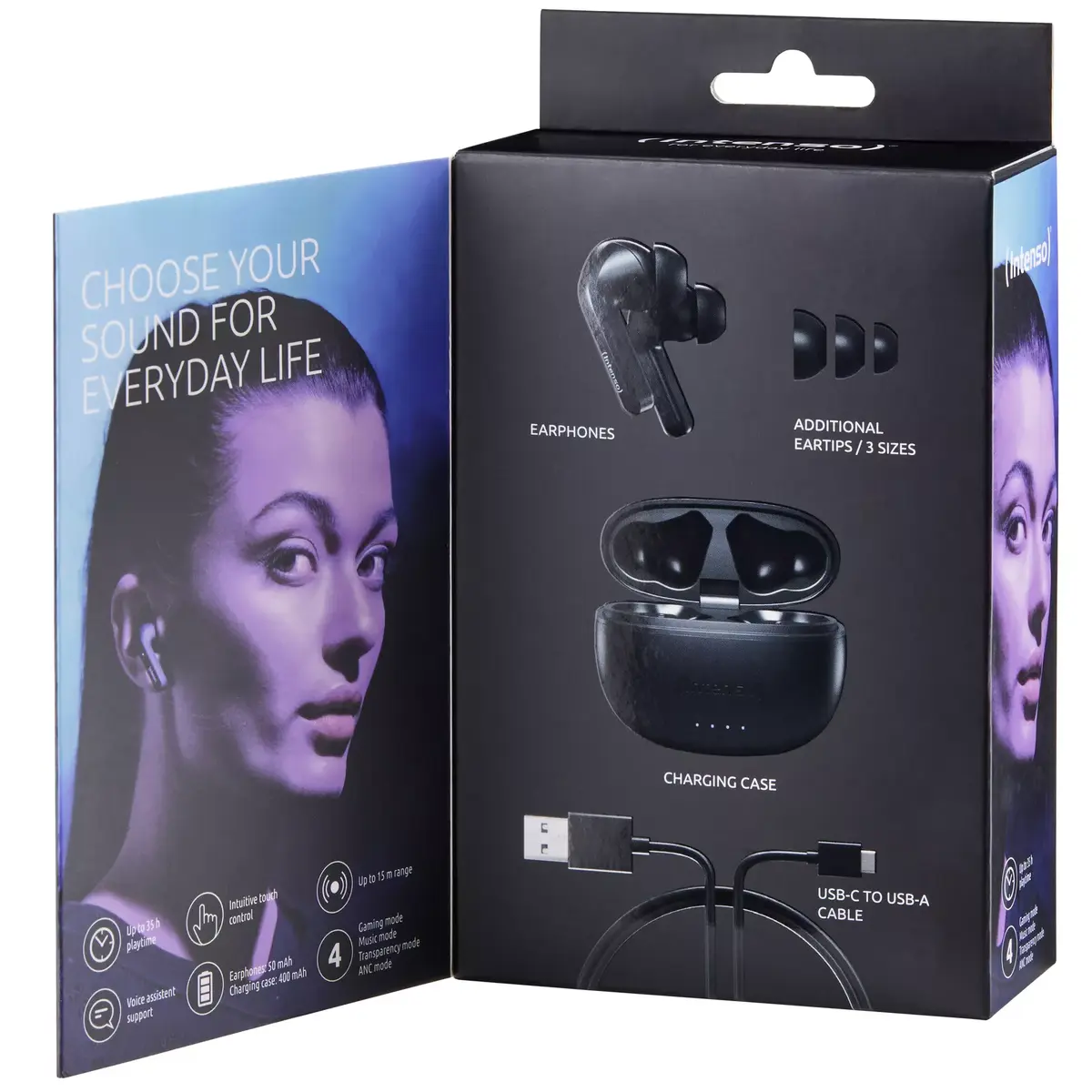 Наушники Intenso Black Buds T300A Photo 3
