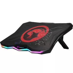 Laptop cooling pad Marvo FN-40 for 43.2 cm (17") screens — 1 fan 180 mm, USB, 405×300 mm, Black/Red