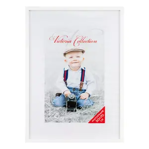 Photo frame Victoria Collection Cubo 50×70 white — wall and tabletop frame, fits 50x70 cm photos