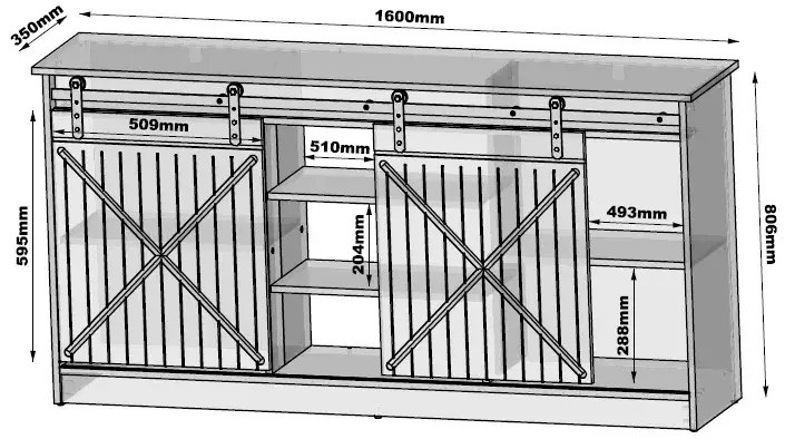 Atvilktņu skapis cama meble GRANERO 160x80x35 Photo 7