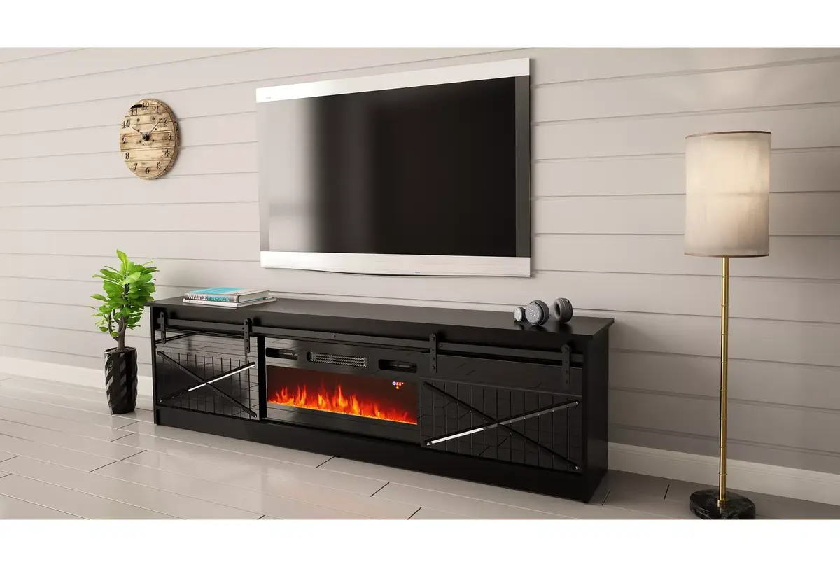 Тумба под TV с камином Cama Meble GRANERO 200 см Photo 4