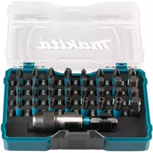 Bit set Makita E-12441, 33 pieces, black — screwdriver and impact bits for screws and fasteners