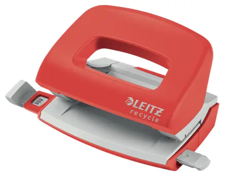 LEITZ NeXXt Recycle Mini Caurumotājs Sarkans