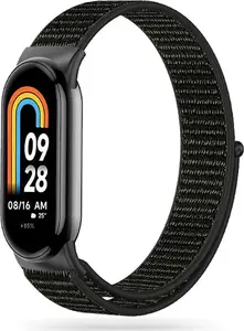 Неопреновый (нейлоновый) ремешок Tech-Protect для Xiaomi Smart Band 8/9/10 — чёрный