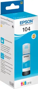 Чернильный флакон Epson 104 EcoTank Cyan оригинальный для принтеров EcoTank