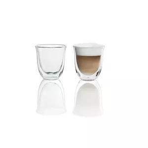Glass cups DeLonghi De’Longhi 5513214601 set of 2 transparent glass 190 ml, height 95 mm