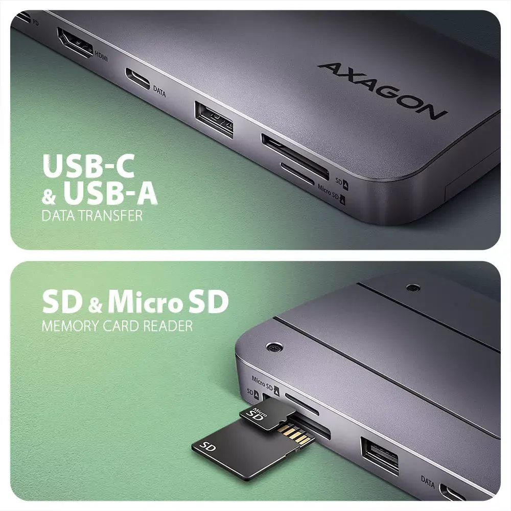 USB хаб Axagon HMC-6GM2 Photo 3