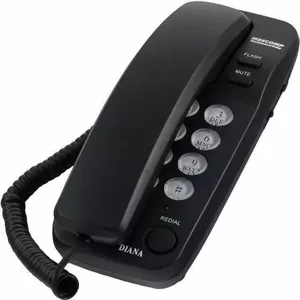 Galda telefons Mescomp Diana MT 518 melns — vadu tālrunis mājai/birojā