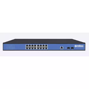 Сетевой коммутатор Ernitec ELECTRA-M216/2 Managed Layer 2 с 16 гигабитными портами Ethernet RJ-45, 2 слотами SFP, поддержкой PoE и возможностью монтажа в стойку