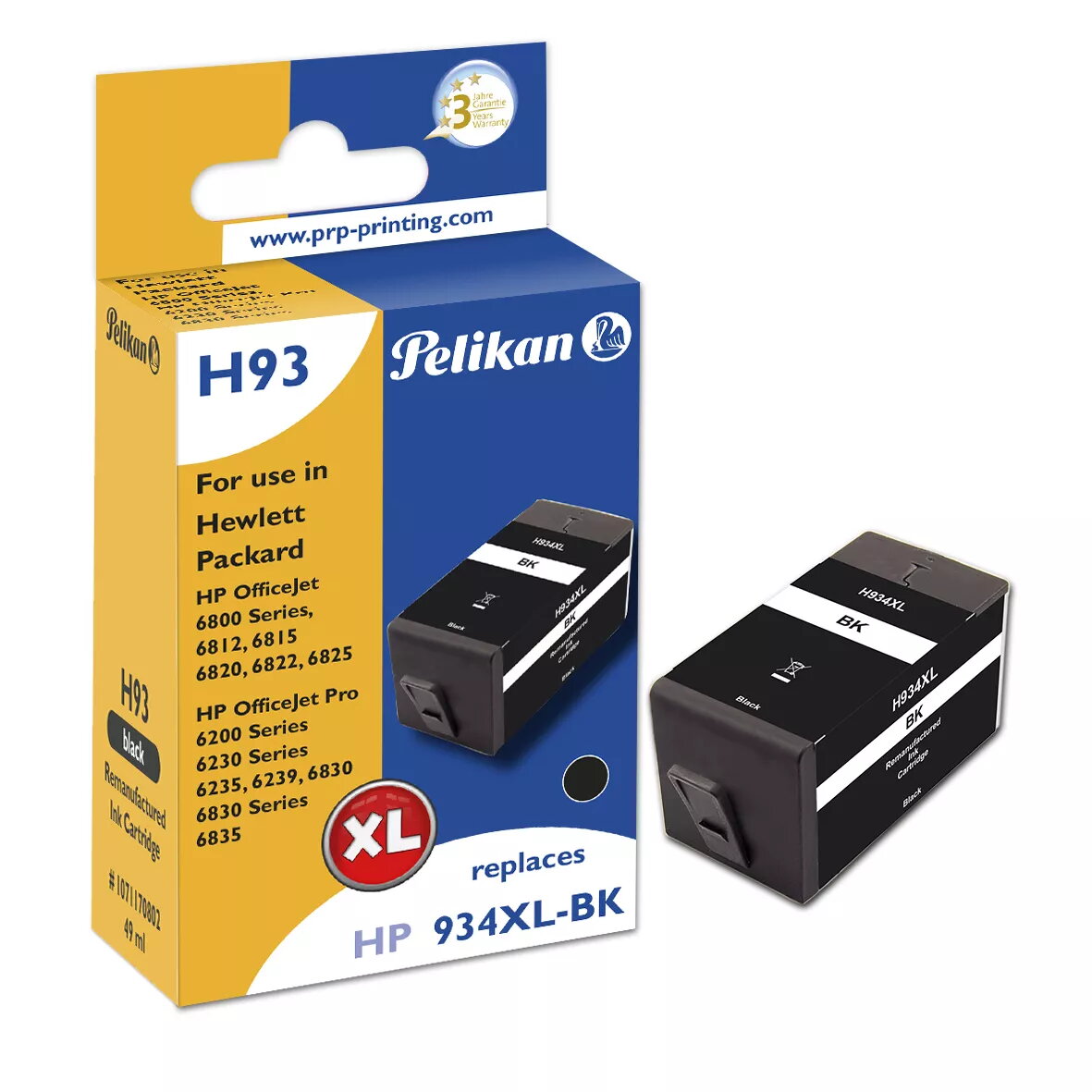 Kārtridžs Pelikan H93 Black, 1071170802, 4018474708021