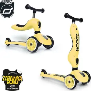 Kick scooter and balance bike 2-in-1 scoot & ride Highwaykick 1 Lemon for ages 1–5