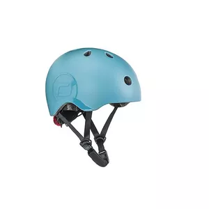 Half helmet Scoot & Ride 96369 sports headwear Blue Hard shell construction