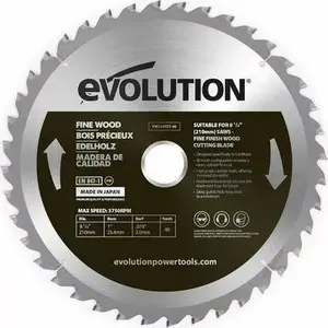 Zāģa disks Evolution Fine Wood 210 mm 40 zobiem priekš slīpzāģiem