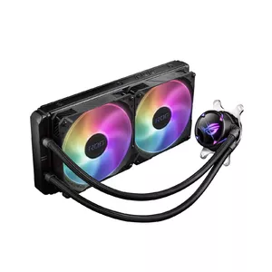 Система жидкостного охлаждения All-in-one ASUS ROG STRIX LC II 280 ARGB — радиатор 280 мм, 2×140 мм вентиляторы, трубки 38 см, алюминий, чёрный