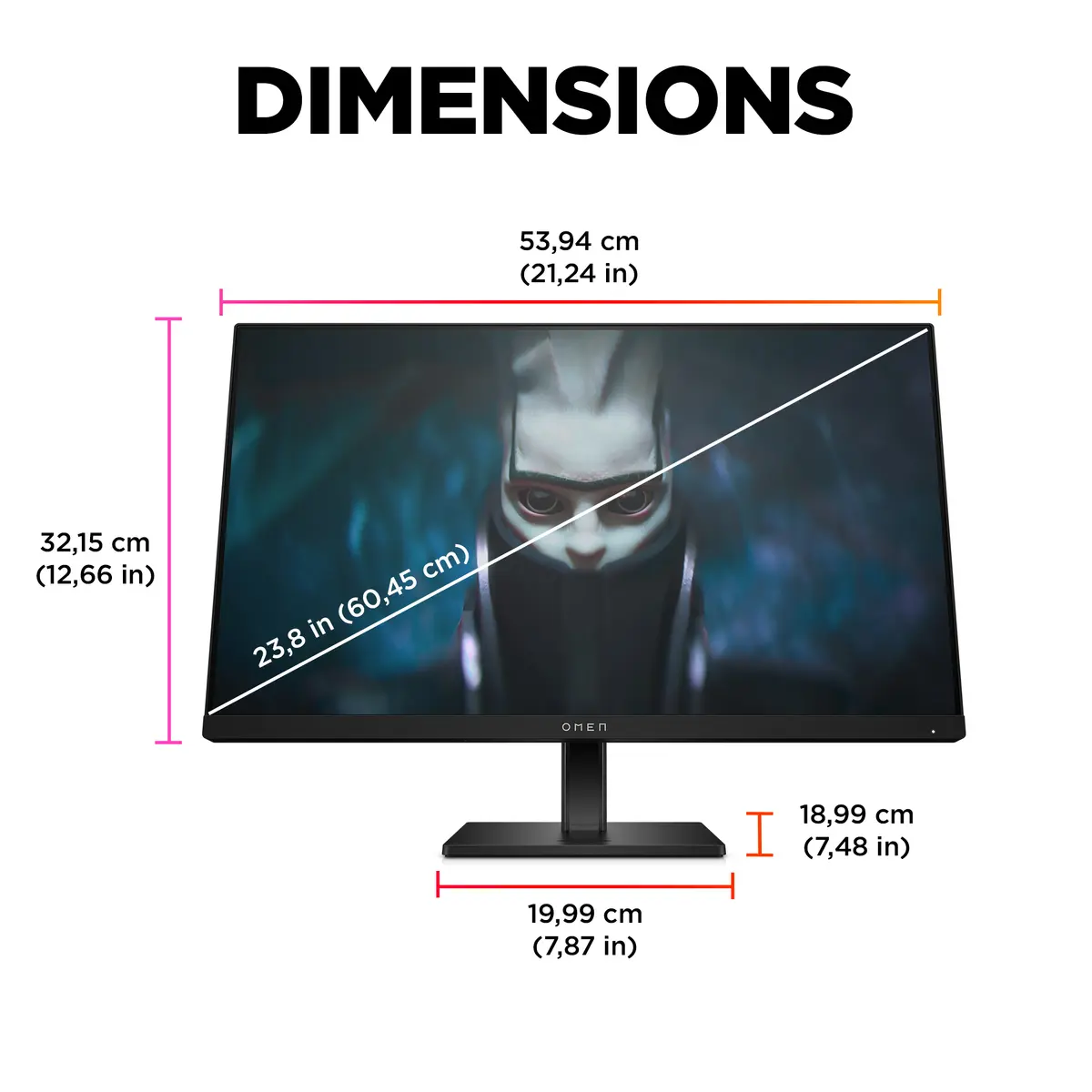 Игровой монитор HP OMEN 24 23.8 дюйма Full HD 165Hz Photo 5