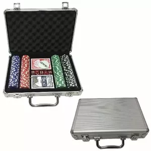 Piatnik Poker Set Alu Koffer 200-piece — Van der Meulen poker set in aluminum case
